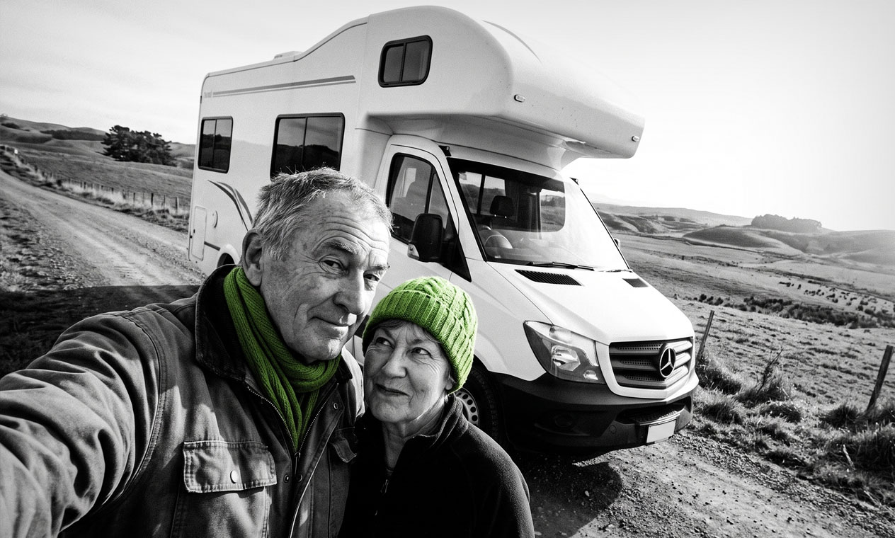 Caravan at a New Zealand campsite, financed with a caravan loan