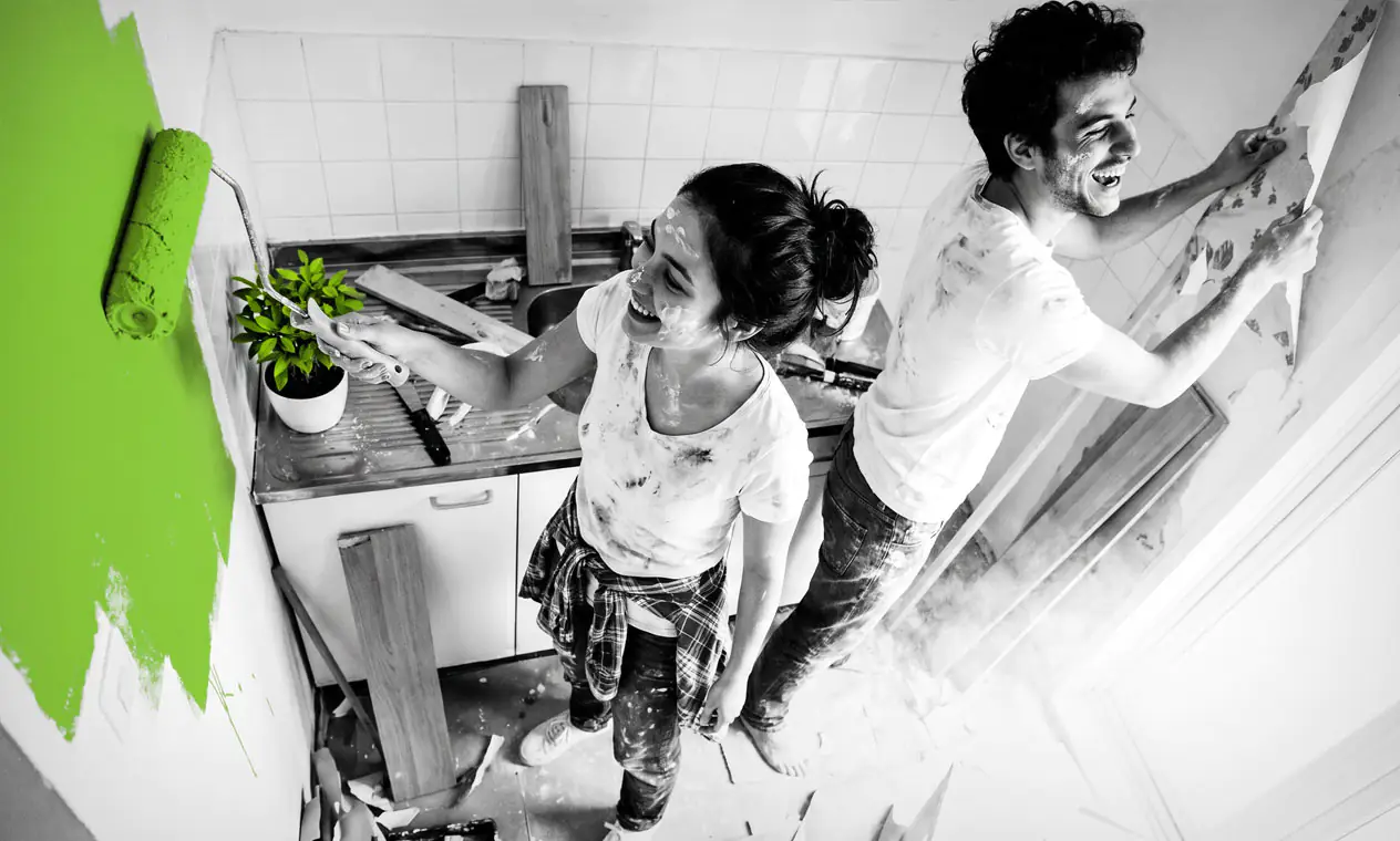 Home renovation in progress, funded by a MatchMe Money renovation loan